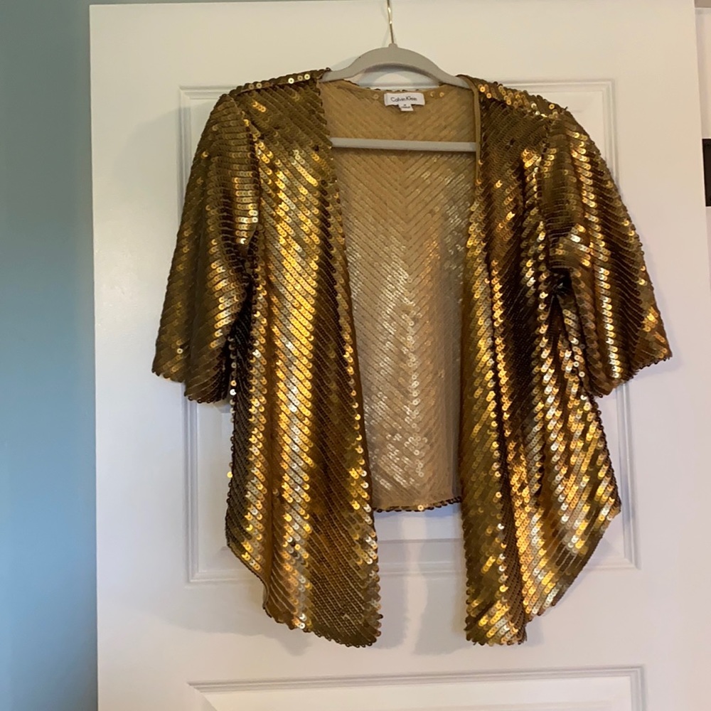 Gold sequin shawl